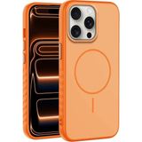 Apple iPhone 14 Pro Max Uyumlu Kılıf Zebana Mono M-Safe Silikon Kılıf Turuncu