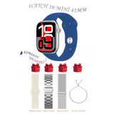 Apple İphone 14 Pro Max Uyumlu Mavi Akıllı Saat Watch 10 Mini Kordon Hediyeli Amoled Ekran 41Mm