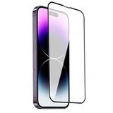 Apple iPhone 14 Pro Max Zore ile uyumlu Anti Statik Temperli Cam Ekran Koruyucu Siyah