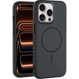 Apple iPhone 14 Pro Uyumlu Kılıf Zebana Mono M-Safe Silikon Kılıf Siyah