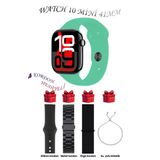 Apple İphone 14 Uyumlu Su Yeşili Akıllı Saat Watch 10 Mini Kordon Hediyeli Amoled Ekran 41Mm