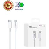 Apple Iphone 15 16 Uyumlu Şarj Kablosu Usb-C To Usb-C Type-C (1m) Beyaz - RENK
