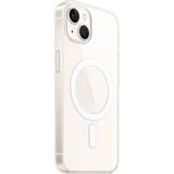 Apple iPhone 15 Kılıf Kamera Korumalı Magsafe Sert Mika Pc Porto Kapak-Şeffaf + Tam Kaplayan Anti Statik Esd Cam Ekran Koruyucu - İphone 15