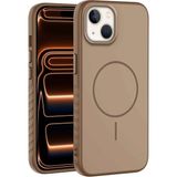 Apple iPhone 15 Plus Uyumlu Kılıf Zebana Mono M-Safe Silikon Kılıf Desert Titanyum - Çöl Titanyum
