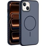 Apple iPhone 15 Plus Uyumlu Kılıf Zebana Mono M-Safe Silikon Kılıf Lacivert