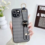 Apple iPhone 15 Plus Uyumlu Kılıf Zebana Teddy Silikon Kılıf Siyah
