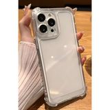 Apple iPhone 15 Pro Kılıf Antishock Darbe Emici Kamera Korumalı Yumuşak Esnek Şeffaf Silikon Kapak