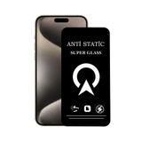 Apple İphone 15 Pro Max İle Uyumlu Tam Kaplayan Anti Statik Çizilmez Safir Ekran Koruyucu Cam
