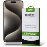 Apple İphone 15 Pro Max İle Uyumlu Temperli Ekran Koruyucu Kırılmaz Cam Ekonomik 5'li Paket