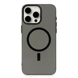 Apple İphone 15 Pro Max Kılıf Anka Pc Magneticsafe Sert Metal Kapak - Siyah
