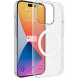 Apple iPhone 15 Pro Max Kılıf Kamera Korumalı Magsafe Sert Mika Pc Porto Kapak-Şeffaf + Tam Kaplayan Anti Statik Esd Cam Ekran Koruyucu - İphone 15 Pro Max