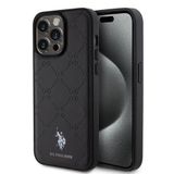 Apple İphone 15 Pro Max Kılıf U.S. Polo Assn. Lisanslı Hs Desenli Baskı Logolu Suni Deri Kap