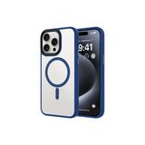Apple Iphone 15 Pro Max Mat Arka Yüzey Wireless Şarj Özellikli Flet Magsafe Kılıf-Midnig