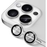 Apple iPhone 15 Pro Max Parmak Izi Bırakmayan Safir Anti-Reflective Sapphire Vault Kamera Lens Koruyucu - Gümüş