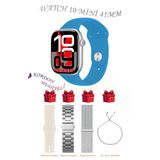 Apple İphone 15 Pro Max Uyumlu Açık Mavi Akıllı Saat Watch 10 Mini Kordon Hediyeli Amoled Ekran 41Mm
