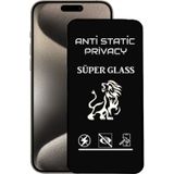 Apple İphone 15 Pro Max Uyumlu Tam Kaplayan Anti Statik Görünmez Safir Ekran Koruyucu Hayalet Cam