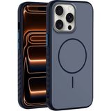 Apple iPhone 15 Pro Uyumlu Kılıf Zebana Mono M-Safe Silikon Kılıf Lacivert