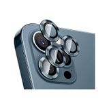 Apple iPhone 15 Pro/15 Pro Max Uyumlu Mercek Lens Kamera Koruyucu Mavi Titanyum