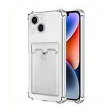 Apple iPhone 15 Transparent Kartlıklı Antişok Kılıf Şeffaf