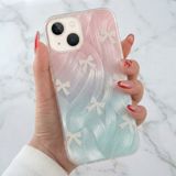 Apple iPhone 15/14/13 Kılıf Parlak Fiyonk Desenli Darbe Emici Kamera Çıkıntılı Renkli Silikon Kapak - Mor - Mavi