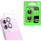 Apple iPhone 16 / 16 Plus Uyumlu Premium Darbelere Dayanıklı Kamera Lens Koruyucu - Pembe