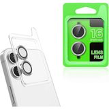 Apple iPhone 16 / 16 Plus Uyumlu Premium Darbelere Dayanıklı Kamera Lens Koruyucu - Silver