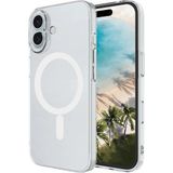 Apple iPhone 16 Kılıf Kamera Korumalı Magsafe Sert Mika Pc Porto Kapak-Şeffaf + Tam Kaplayan Anti Statik Esd Cam Ekran Koruyucu - İphone 16