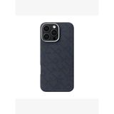 Apple iPhone 16 Pro Kılıf MagSafe Şarj Özellikli Aramid Fiber Pitaka Tactile Woven Monogram Serisi Kapak