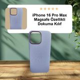 Apple İphone 16 Pro Max Için Magsafe Özellikli Tech Dokuma Kılıf Mor Bıt10530