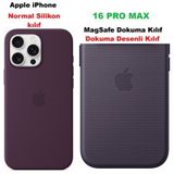 Apple iPhone 16 PRO MAX için MagSafe özellikli Tech Dokuma Kılıf MOR