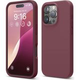 Apple iPhone 16 Pro Max Kılıf Kadife Lansman Soft Yumuşak Liquid Silikon Kamera Korumalı Kapak - Mürdüm