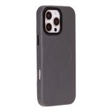 Apple iPhone 16 Pro Max uyumlu, Hakiki Deri, El Yapımı Kılıf, Gri