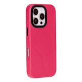 Apple iPhone 16 Pro Max uyumlu, Hakiki Deri, El Yapımı Kılıf, Pembe