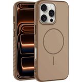 Apple iPhone 16 Pro Uyumlu Kılıf Zebana Mono M-Safe Silikon Kılıf Desert Titanyum - Çöl Titanyum