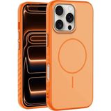 Apple iPhone 16 Pro Uyumlu Kılıf Zebana Mono M-Safe Silikon Kılıf Turuncu