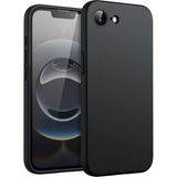 Apple iPhone 16E Kılıf Kadife Lansman Soft Yumuşak Liquid Silikon Kamera Korumalı Kapak - Siyah