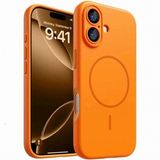 Apple iPhone 17 için Kamera Korumalı Silikon Kılıf - Turuncu