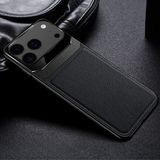 Apple iPhone 17 Pro Max Uyumlu Kılıf Zebana Lens Deri Kılıf Siyah