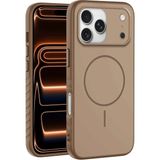 Apple iPhone 17 Pro Uyumlu Kılıf Zebana Mono M-Safe Silikon Kılıf Desert Titanyum - Çöl Titanyum