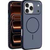 Apple iPhone 17 Pro Uyumlu Kılıf Zebana Mono M-Safe Silikon Kılıf Lacivert