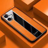 Apple iPhone 17 Uyumlu Kılıf Zebana Premium Deri Kılıf Turuncu