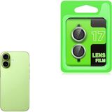 Apple iPhone 17 Uyumlu Premium Darbelere Dayanıklı Kamera Lens Koruyucu - Açık Yeşil