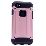 Apple iPhone 6 / 6S ile Uyumlu Kılıf Çİft Katman Koruyucu Crash Military Tank Kılıf - Rose Gold
