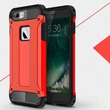 Apple iPhone 7 Plus ile Uyumlu Kılıf Çİft Katman Koruyucu Crash Military Tank Kılıf - Kırmızı