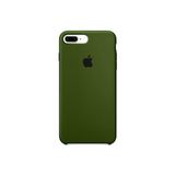 Apple iPhone 7 Plus Uyumlu Logolu Içi Kadife Altı Açık Lansman Çam Yeşili Silikon Kılıf