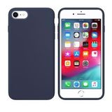 Apple iPhone 8 İçi Kadife Silikon Kılıf Lacivert