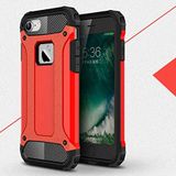 Apple iPhone 8 ile Uyumlu Kılıf Çİft Katman Koruyucu Crash Military Tank Kılıf - Kırmızı