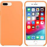 Apple iPhone 8 Plus Altı Açık Liquit Lansman Silikon Kehribar Turuncusu