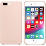 Apple iPhone 8 Plus Altı Açık Liquit Lansman Silikon Toz Pembe