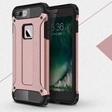 Apple iPhone 8 Plus ile Uyumlu Kılıf Çİft Katman Koruyucu Crash Military Tank Kılıf - Rose Gold